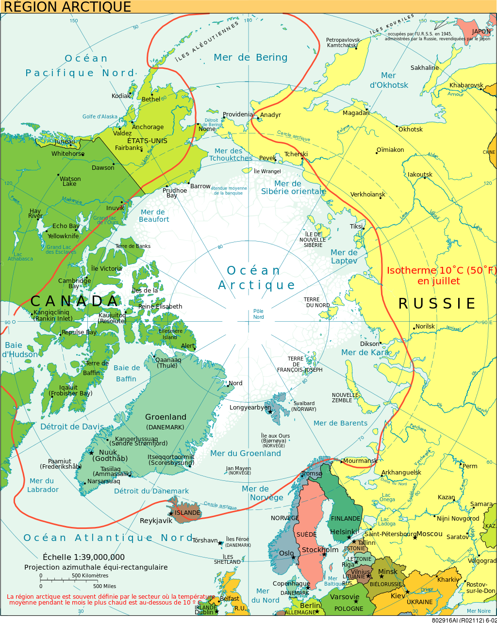 Cartographie de l'Arctique (domaine public)