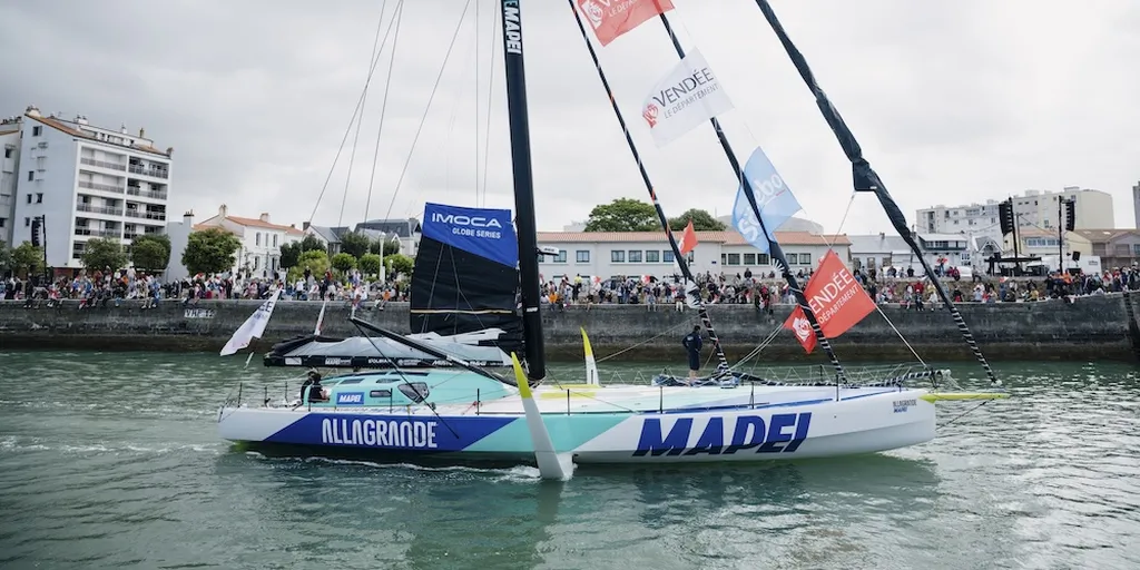 Ambrogio Beccaria lors de l'arrivée. 