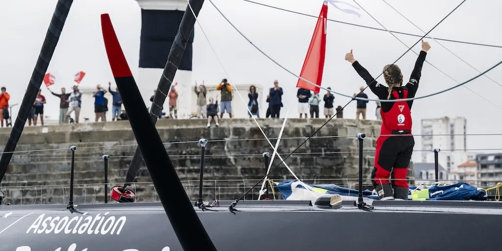 Élodie Bonafous à l'arrivée. 
