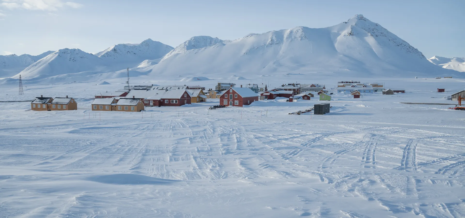 Le village de Ny-Ålesund au Svalbard 