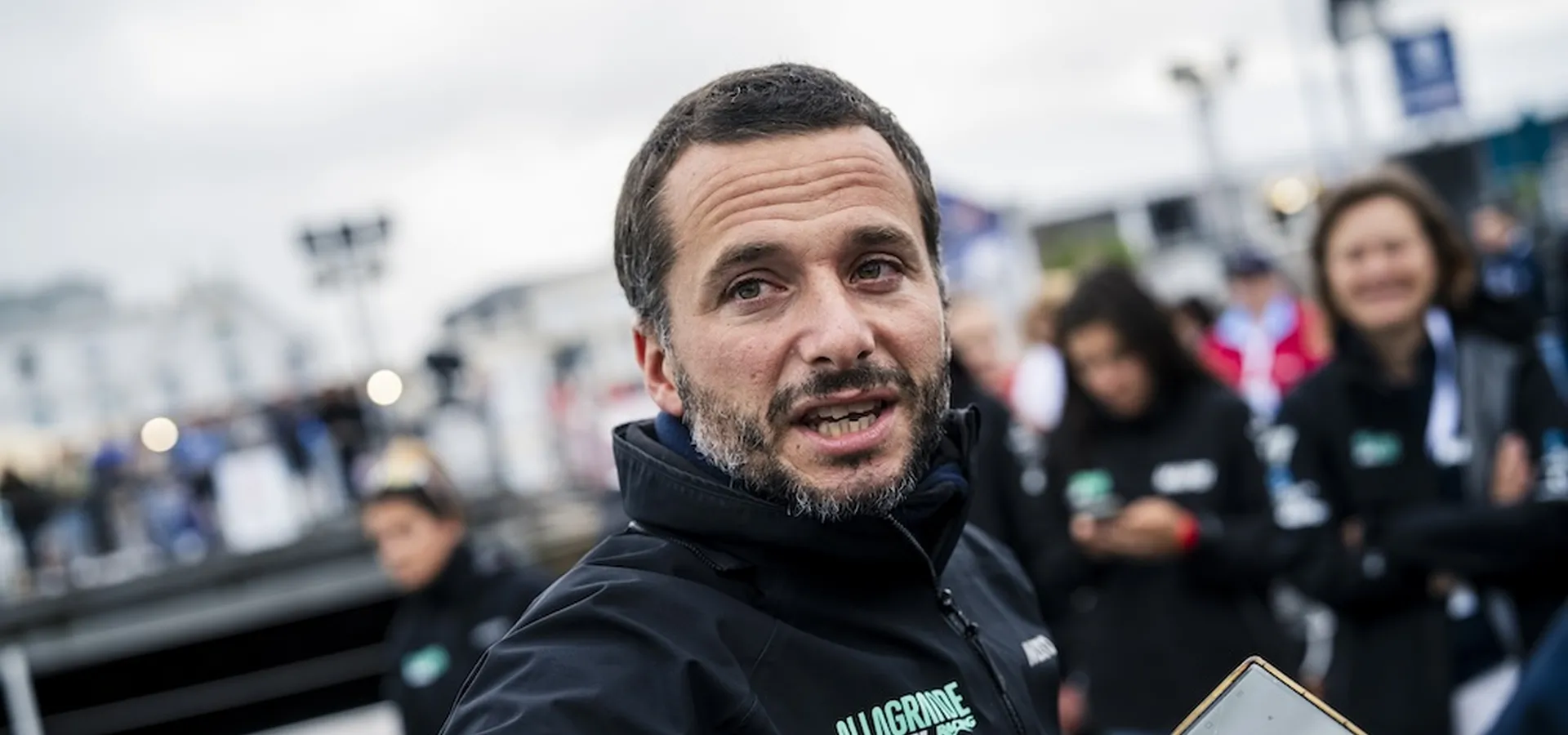 Ambrogio Beccaria lors de l'arrivée. 