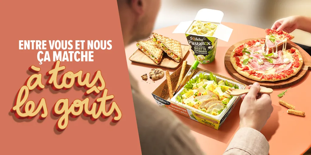 Visuel publicitaire : "Entre vous et nous ça matche à tous les goûts"