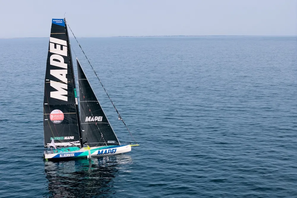 À bord d'Allagrande Mapei. 