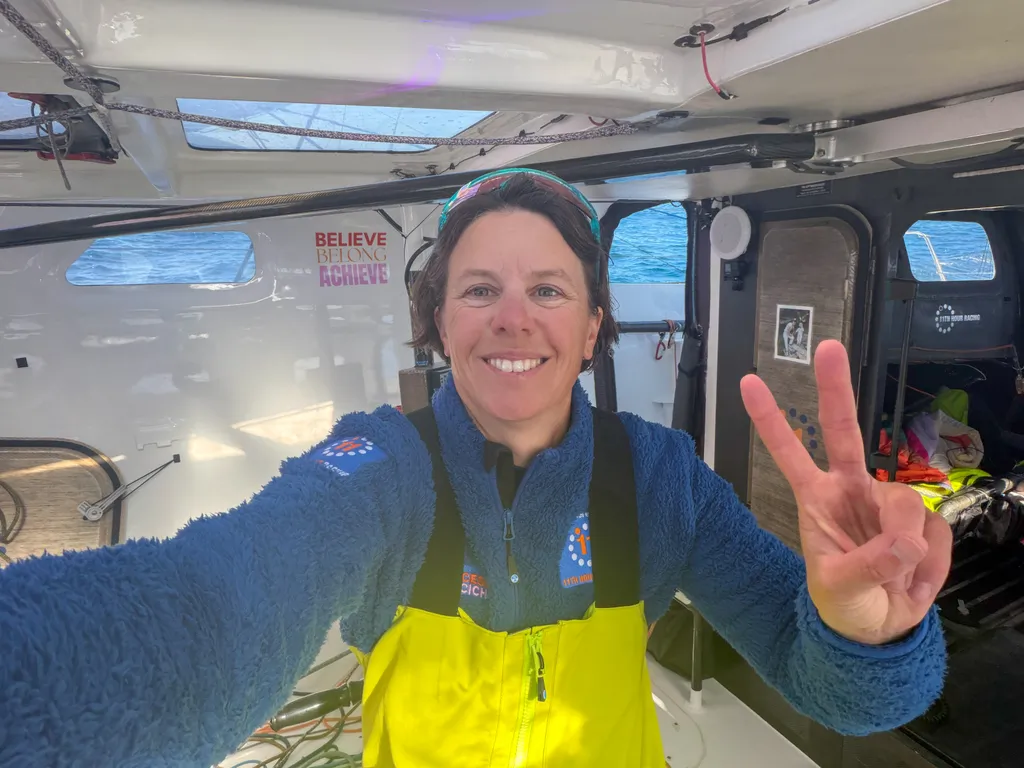 Atmosphere aboard the Imoca 11TH Hour Racing, skippered by Francesca Clapcich during the Vendée Arctique 2026 - at sea on 10/06/2026