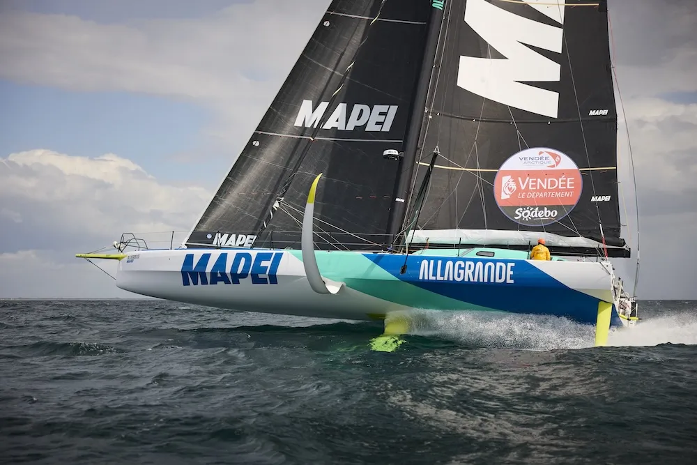 À bord d'Allagrande Mapei. 