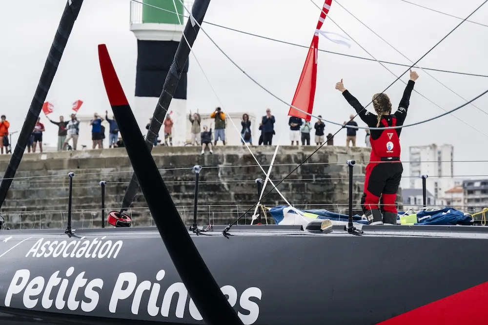 Élodie Bonafous à l'arrivée. 