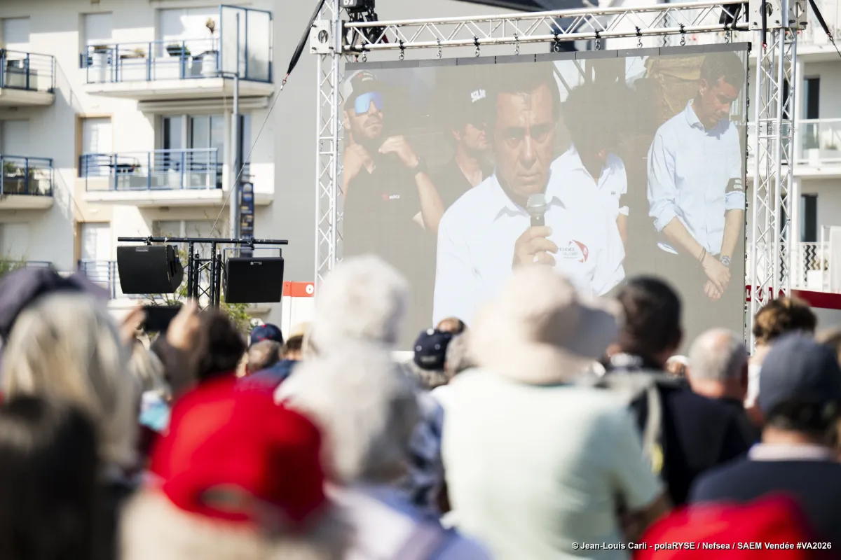 L'hommage à Charlie Dalin par Alain Leboeuf, Président du département de la Vendée