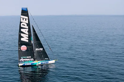 À bord d'Allagrande Mapei. 