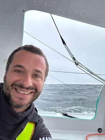 Atmosphere aboard the Imoca Allagrande-Mapei, skippered by Ambrogio Beccaria during the Vendée Arctique 2026 - at sea on 08/06/2026