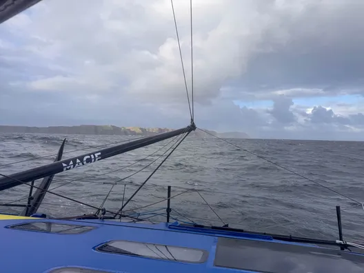 Atmosphere aboard the Imoca Macif Santé Prévoyance, skippered by Sam Goodchild during the Vendée Arctique 2026 - at sea on 08/06/2026