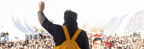 À l'arrivée de Charlie Dalin du Vendée Globe. 
