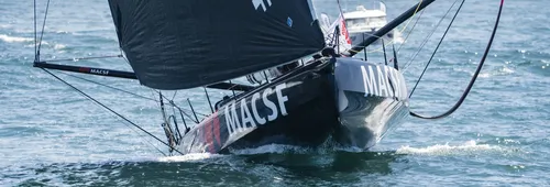 Le 7 juin, aux Sables-d'Olonne, village de la Vendée Arctique, les skippers avant le départ sur les pontons.
